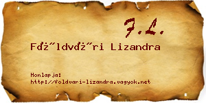 Földvári Lizandra névjegykártya